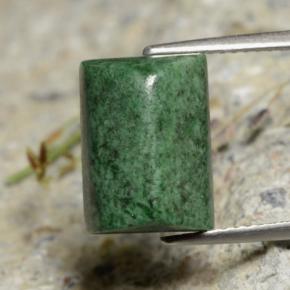 7.12 ct Green Maw-Sit-Sit Gemstone, Maw-Sit-Sit Gem in Baguette Sugarloaf Cabochon Shape for Sale.