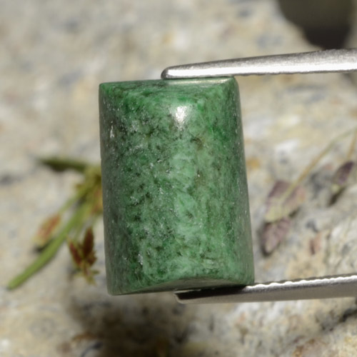 Medium Green Mawsitsit Edelstein - 6.8ct Baguette-Zuckerhut-Cabochon (ID: 477657)