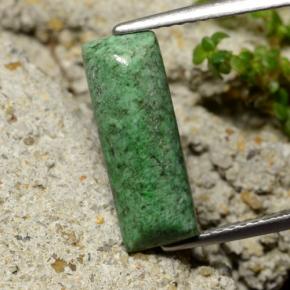 3.09 ct Green Maw-Sit-Sit Gemstone, Maw-Sit-Sit Gem in Baguette Sugarloaf Cabochon Shape for Sale.