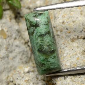 2.16 ct Green Maw-Sit-Sit Gemstone, Maw-Sit-Sit Gem in Baguette Cabochon Shape for Sale.