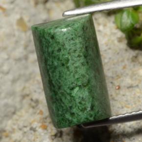 6.52 ct Green Maw-Sit-Sit Gemstone, Maw-Sit-Sit Gem in Baguette Cabochon Shape for Sale.