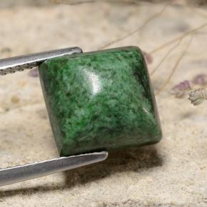 6.86 ct Green Maw-Sit-Sit Stone, Natural Maw-Sit-Sit in Square Sugarloaf Cabochon Shape for Sale