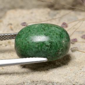 Maw-Sit-Sit Gemstone in 14.9 x 10.7 mm Size for Sale, Maw-Sit-Sit Stone in Dark Green Color