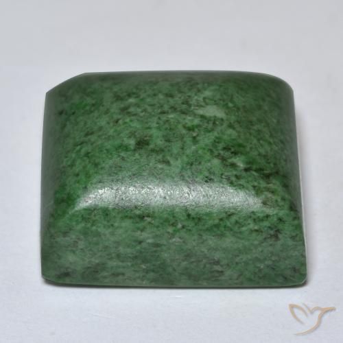 Maw-Sit-Sit Gemstone in 20.2 x 18.5 mm Size for Sale, Maw-Sit-Sit Stone in Deep Green Color