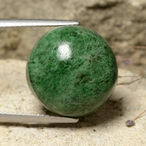 19.89 ct Green Maw-Sit-Sit Gemstone, Maw-Sit-Sit Gem in Round Cabochon Shape for Sale.