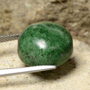 Maw-Sit-Sit Gemstone in 15.7 mm Size for Sale, Maw-Sit-Sit Stone in Dark Green Color