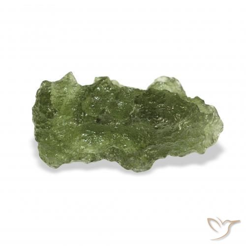 Moldavite Gemstone in 19.7 x 11.8 mm Size for Sale, Moldavite Stone in Earth Green Color