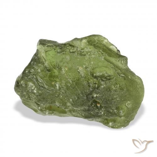 11.68 ct Green Moldavite Stone, Natural Moldavite in Freeform Shape for Sale