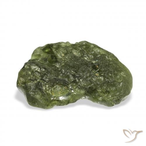 Moldavite Gemstone in 21.9 x 5.6 mm Size for Sale, Moldavite Stone in Warm Green Color