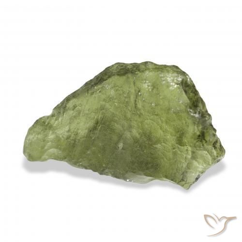 10.48 ct Green Moldavite Stone, Natural Moldavite in Freeform Shape for Sale