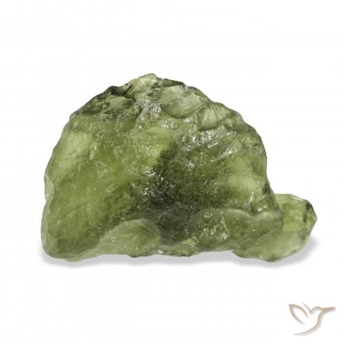 10.77ct Natural Warm Green Moldavite, Fancy, Translucent