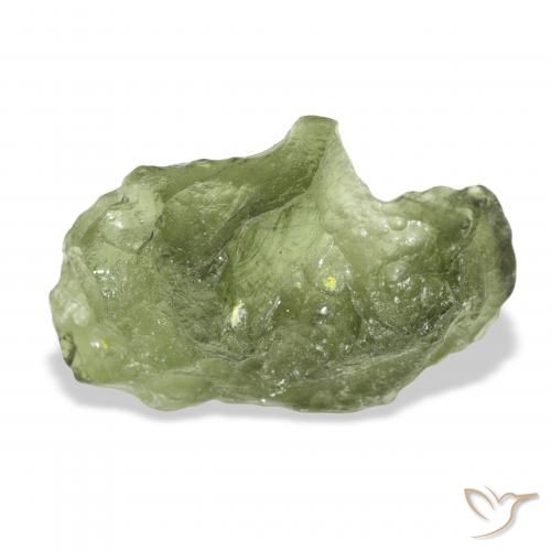 9.84ct Natural Medium Green Moldavite, Fancy, Translucent