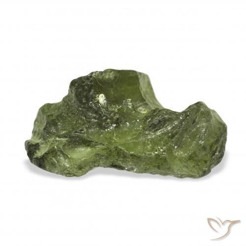 Moldavite Gemstone in 22.8 x 15 mm Size for Sale, Moldavite Stone in Medium Green Color