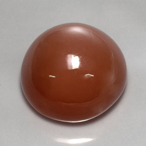 57.43 ct Orange Moonstone Gemstone, Moonstone Gem in Round Cabochon Shape for Sale.