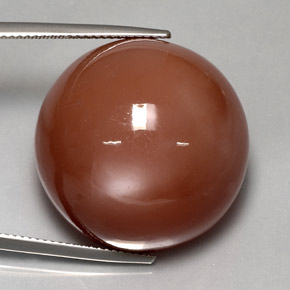 57.43 ct Orange Moonstone Stone, Natural Moonstone in Round Cabochon Shape for Sale