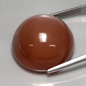 Moonstone Gemstone in 24 mm Size for Sale, Moonstone Stone in Mocha Orange Color