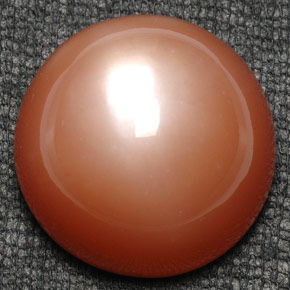 52.80 ct Orange Moonstone Gemstone, Moonstone Gem in Round Cabochon Shape for Sale.