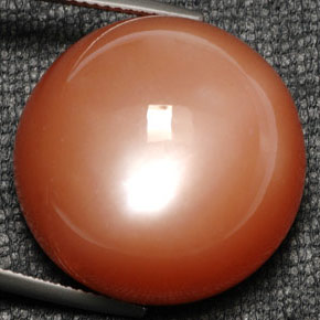 52.80 ct Orange Moonstone Stone, Natural Moonstone in Round Cabochon Shape for Sale