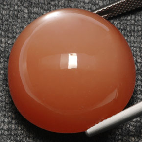 Moonstone Gemstone in 22.3 mm Size for Sale, Moonstone Stone in Mocha Orange Color