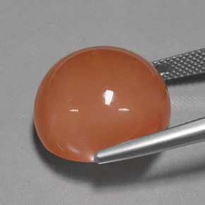 Moonstone Gemstone in 17.6 mm Size for Sale, Moonstone Stone in Mocha Orange Color