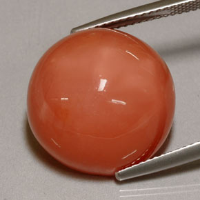20.38 ct Orange Moonstone Stone, Natural Moonstone in Round Cabochon Shape for Sale
