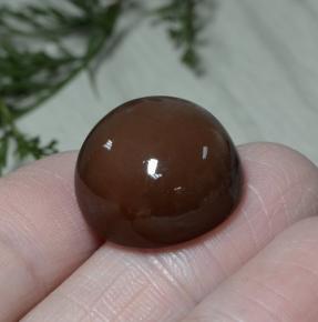 Moonstone Gemstone in 18 mm (calibrated) Size for Sale, Moonstone Stone in Pecan Brown Color