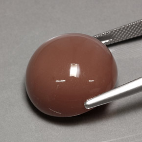 Moonstone Gemstone in 18.1 mm Size for Sale, Moonstone Stone in Mocha Orange Color