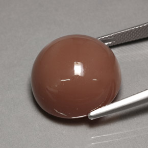 Moonstone Gemstone in 18.2 mm Size for Sale, Moonstone Stone in Mocha Orange Color