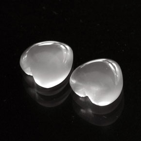1.53 ct White Moonstone Gemstone, Moonstone Gem in Heart Cabochon Shape for Sale.