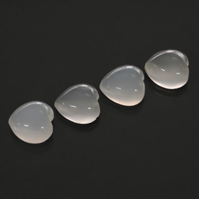 9.31 ct White Moonstone Stone, Natural Moonstone in Heart Cabochon Shape for Sale