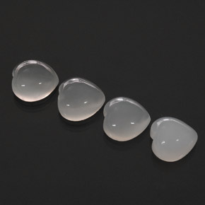 10.01 ct White Moonstone Gemstone, Moonstone Gem in Heart Cabochon Shape for Sale.