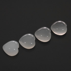 10.01 ct White Moonstone Stone, Natural Moonstone in Heart Cabochon Shape for Sale