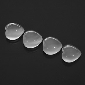 9.69 ct White Moonstone Stone, Natural Moonstone in Heart Cabochon Shape for Sale