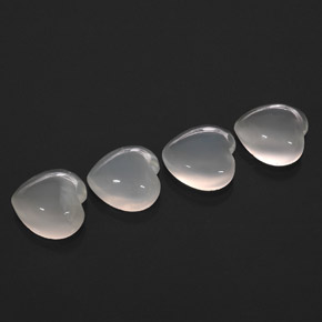 8.25 ct White Moonstone Stone, Natural Moonstone in Heart Cabochon Shape for Sale