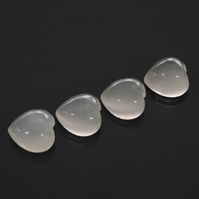 10.24 ct Cream Moonstone Gemstone, Moonstone Gem in Heart Cabochon Shape for Sale.