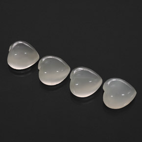 10.24 ct Cream Moonstone Stone, Natural Moonstone in Heart Cabochon Shape for Sale
