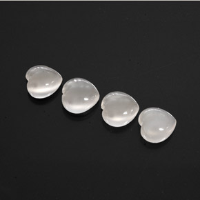 9.35 ct White Moonstone Gemstone, Moonstone Gem in Heart Cabochon Shape for Sale.