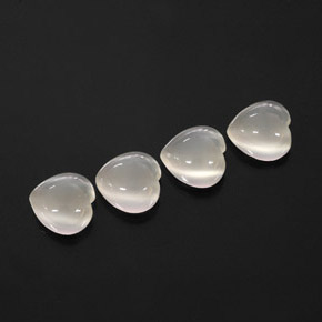 9.36 ct White Moonstone Gemstone, Moonstone Gem in Heart Cabochon Shape for Sale.