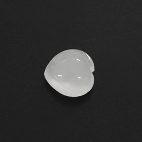 2.69 ct Cream Moonstone Gemstone, Moonstone Gem in Heart Cabochon Shape for Sale.