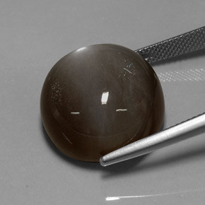 Moonstone Gemstone in 18.1 mm Size for Sale, Moonstone Stone in Smoke Color