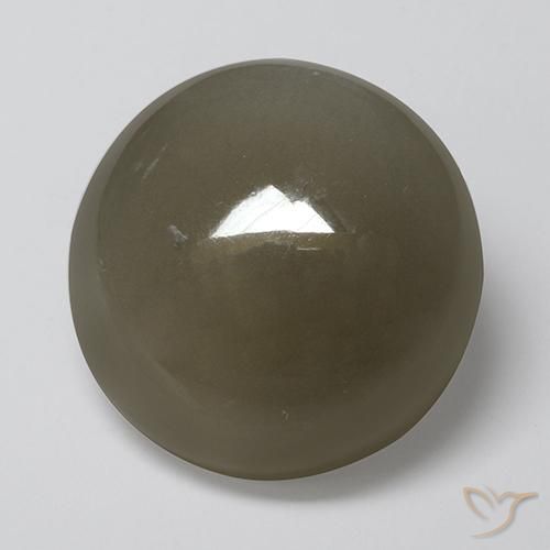 16.89 ct Brown Moonstone, 17.2 mm Round Cut From India, Photo A