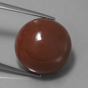 20.66 ct Brown Moonstone Gemstone, Moonstone Gem in Round Cabochon Shape for Sale.