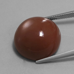 Moonstone Gemstone in 17.4 mm Size for Sale, Moonstone Stone in Mocha Color