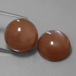 35.98 ct Orange Moonstone Stone, Natural Moonstone in Round Cabochon Shape for Sale