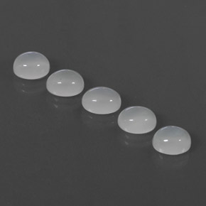 8.91 ct White Moonstone Stone, Natural Moonstone in Oval Cabochon Shape for Sale