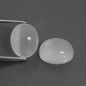 3.29 ct White Moonstone Gemstone, Moonstone Gem in Oval Cabochon Shape for Sale.