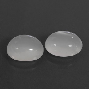3.47 ct White Moonstone Stone, Natural Moonstone in Oval Cabochon Shape for Sale