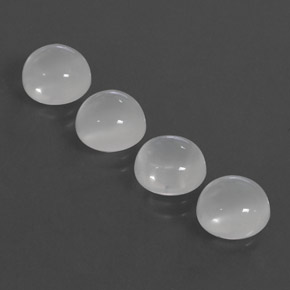 8.35 ct White Moonstone Stone, Natural Moonstone in Round Cabochon Shape for Sale