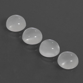 8.10 ct White Moonstone Stone, Natural Moonstone in Round Cabochon Shape for Sale
