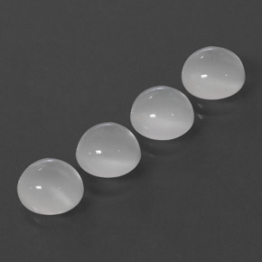 8.14 ct White Moonstone Gemstone, Moonstone Gem in Round Cabochon Shape for Sale.